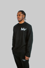 Load image into Gallery viewer, MHV Black Waffle Knit Long Sleeve
